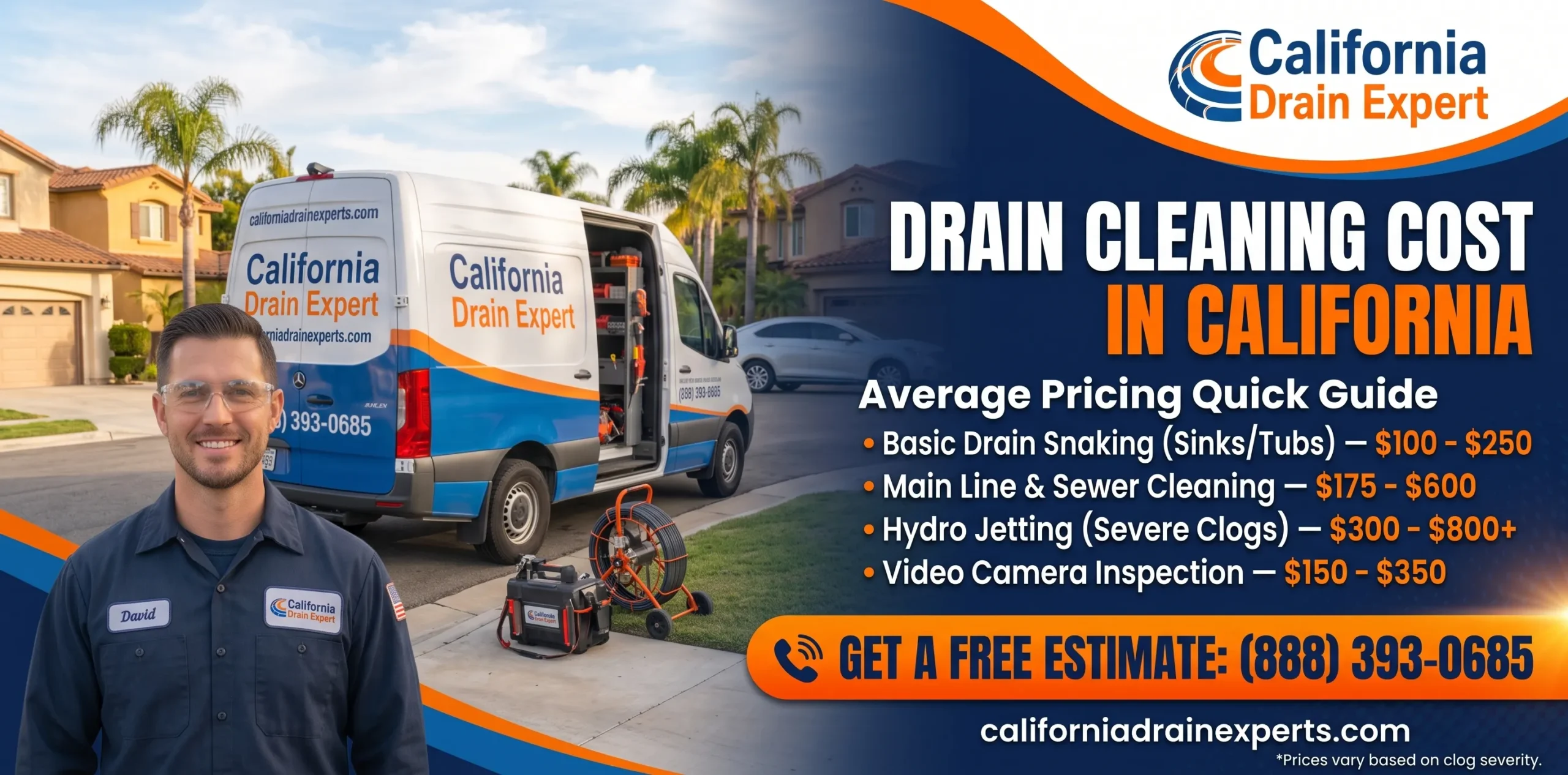 Drain Cleaning Cost in California